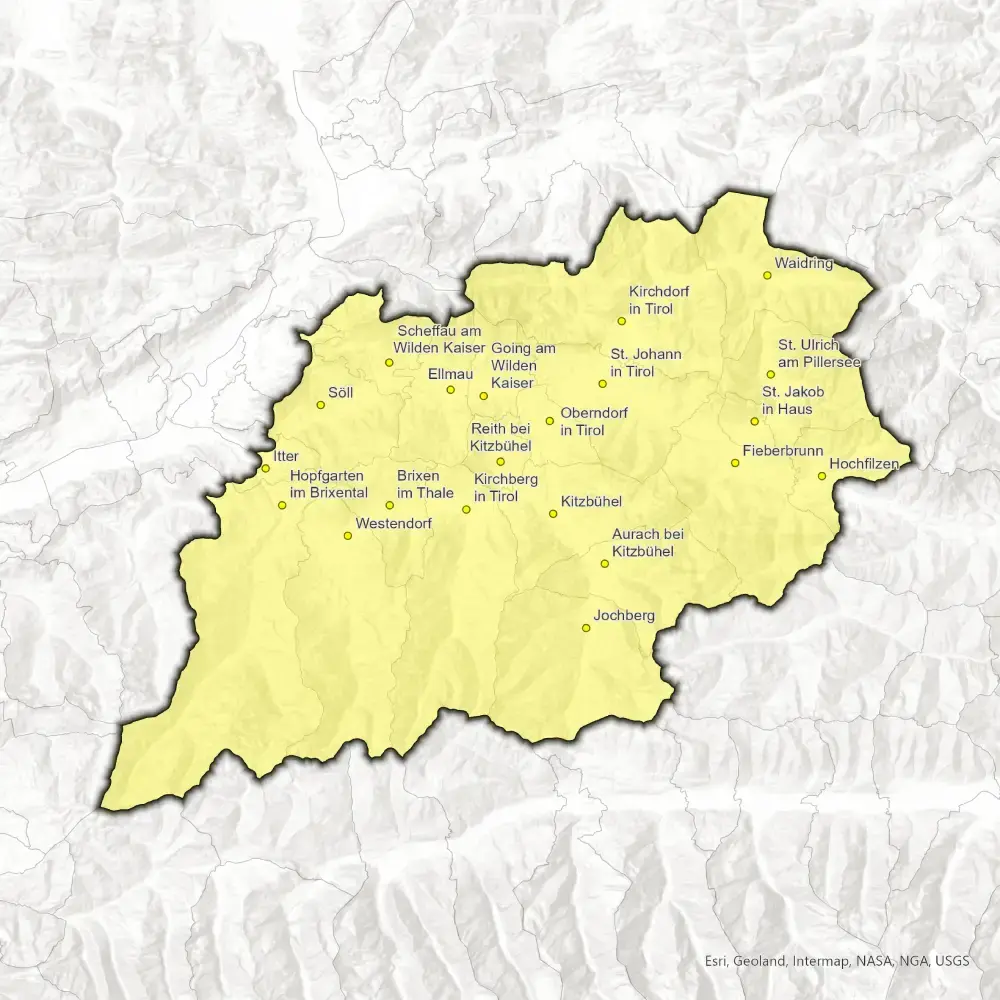 Karte der Region